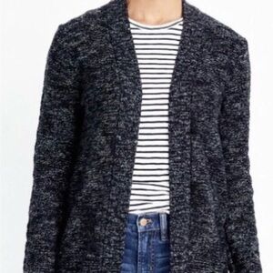 J. Crew Factory Marled Gray Open-Front Long Sleeve Women’s Cardigan Sweater